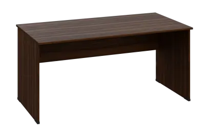 EPL 28 - 16 stůl kancelářský, dřevěná podnož, deska 25 mm, široký 1600 mm, ořech královský